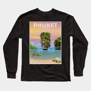 Phuket Thailand Travel and Tourism Advertising Print Long Sleeve T-Shirt